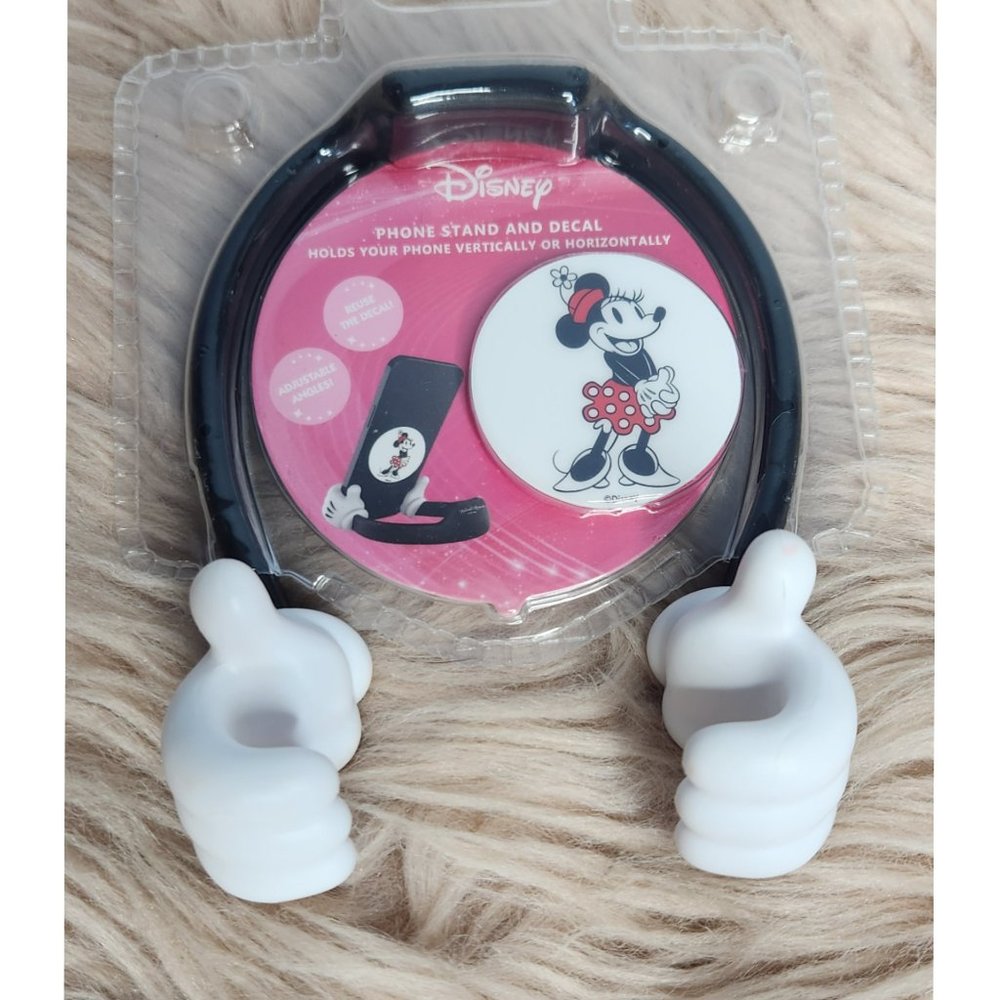 NWT DISNEY MINNIE MOUSE PHONE STAND & DECAL COMBO